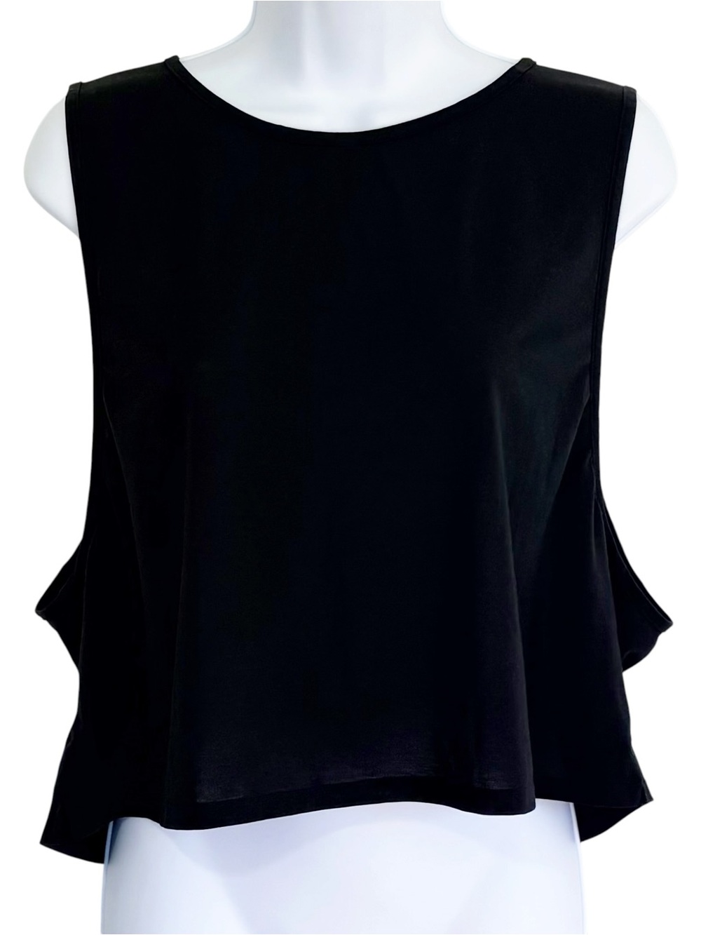 THE NORTH FACE Black Open Back Cutout Cropped Athletic Tank Top Large Athleisure